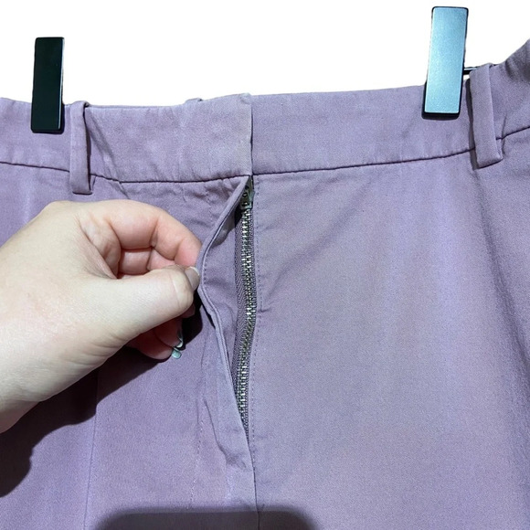 THEORY Lilac High-Rise‎ Straight Pant in Stretch Chino Size 4 - Picture 8 of 11